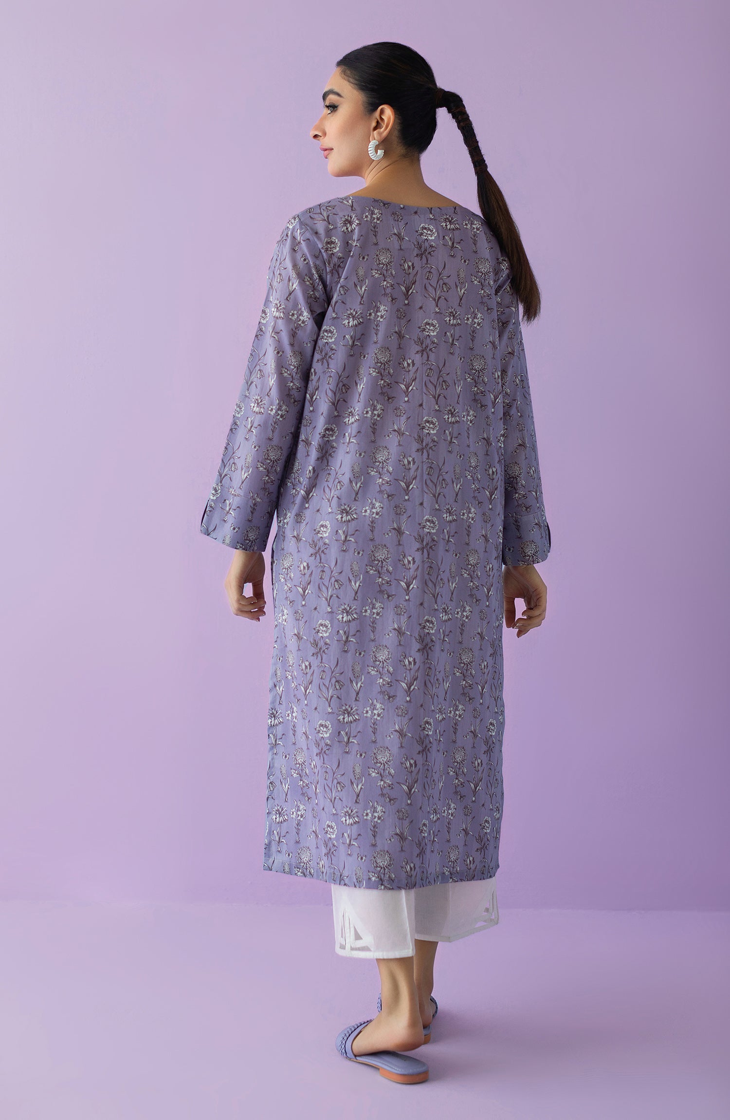 HCS-23-020/U LILAC LAWN SCSHIRT UNSTITCHED SHIRT