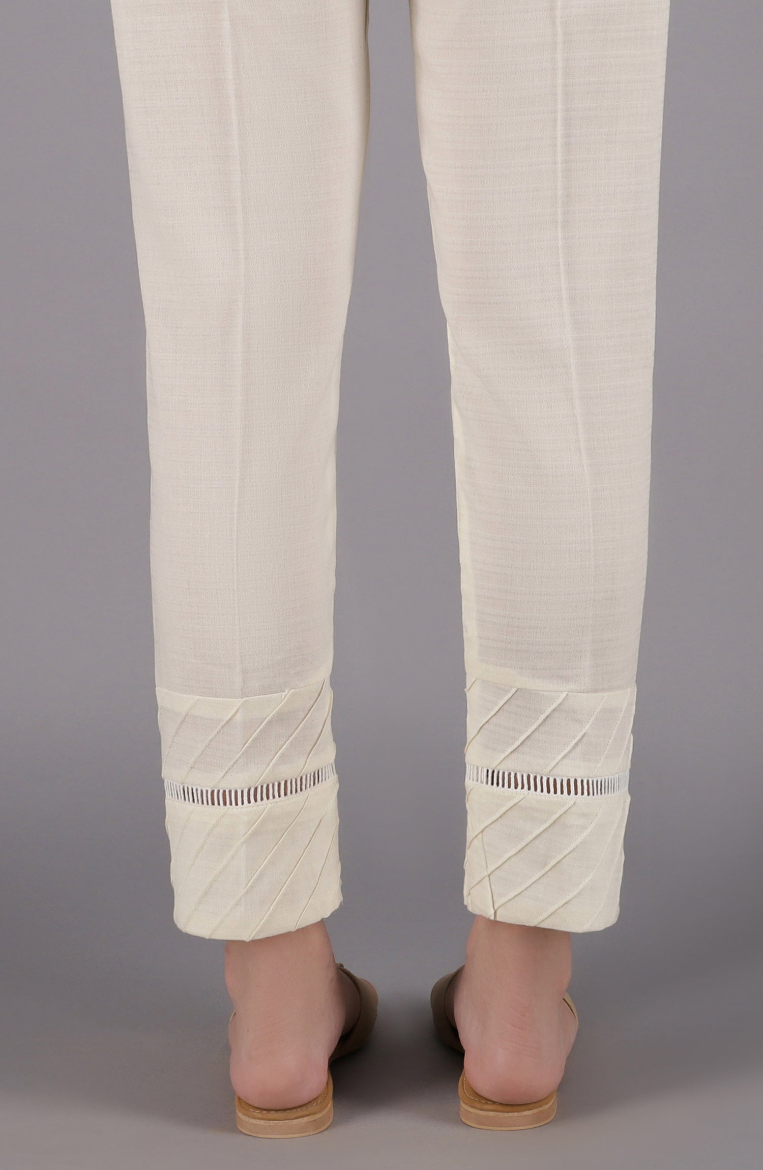 NRP-73/S CREAM DOBBY SCPANTS STITCHED BOTTOMS PANTS