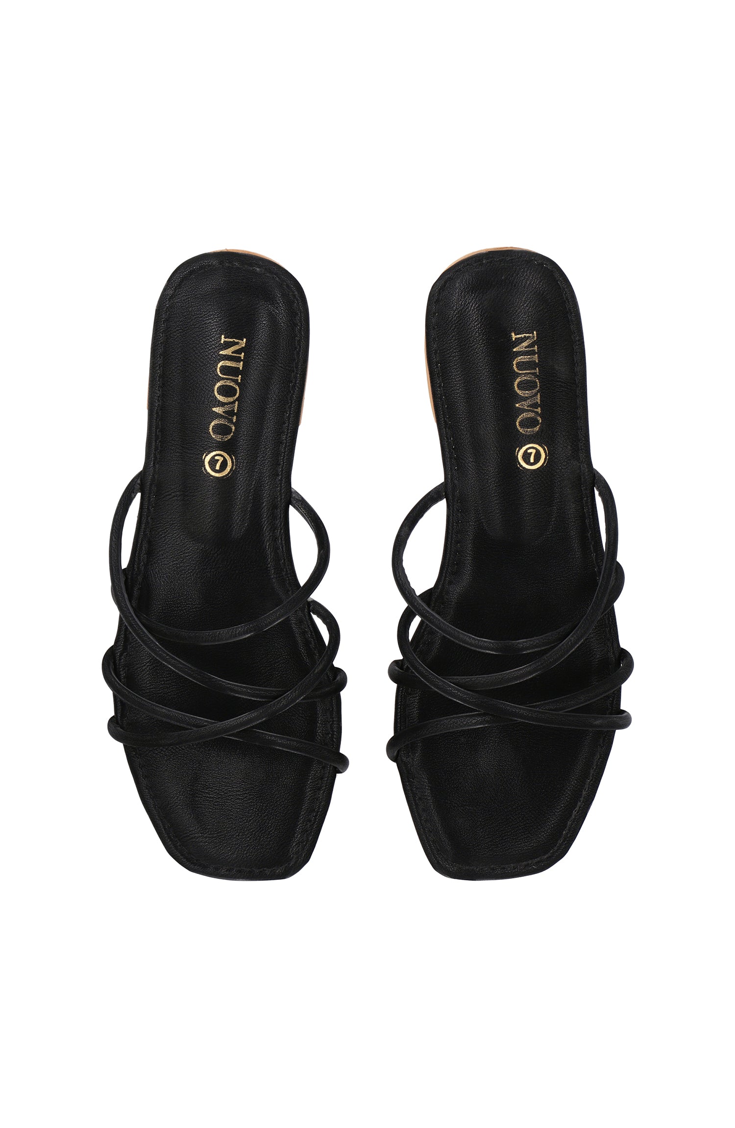 ORFS-83 BLACK MIX  FOOTWEAR FLAT SANDALS