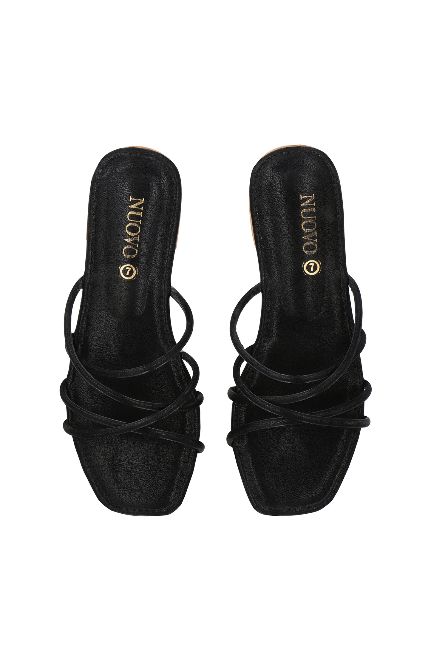 ORFS-83 BLACK MIX  FOOTWEAR FLAT SANDALS